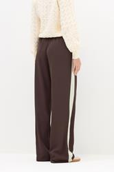 LTS Tall Brown Side Stripe Wide Leg Trousers | Long Tall Sally 2