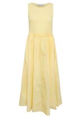 PixieGirl Petite Yellow Ruffle Detail Cotton Midi Dress