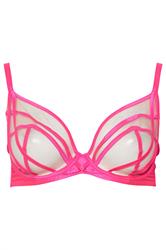 PLAYFUL PROMISES Pink Ramona Illusion Strap Underwired Bra