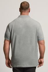 BadRhino Grey Marl Essential Polo Shirt | BadRhino 3