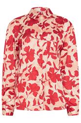 LTS Tall Women's Pink Floral Satin Button Shirt | Long Tall Sally 6