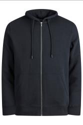 JACK & JONES Big & Tall Black Zip Through Hoodie