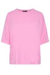 YOURS Curve Pink Oversized Boxy T-Shirt