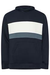 BadRhino Big & Tall Navy Blue Cut & Sew Hoodie