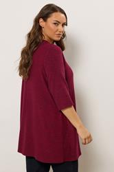 EVANS Plus Size Red Zip Front Stud Detail Top | Evans 2