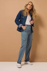 LTS MADE FOR GOOD Tall Blue Cargo Chino Jeans | Long Tall Sally 3