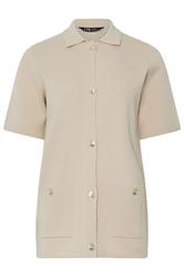 LTS Tall Stone Brown Knitted Button Cardigan | Long Tall Sally 5