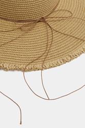 Brown Bead Detail Straw Hat | Yours Clothing 4