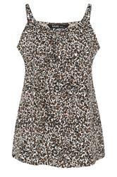 YOURS Curve Brown Leopard Print Vest Top