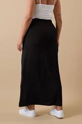 YOURS Plus Size Black Jersey Stretch Maxi Tube Skirt | Yours Clothing 2