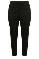 Curve Plus Size Black Bengaline Slim Leg Trousers 6