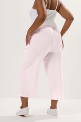 YOURS Plus Size Light Pink Wide Leg Linen Culottes | Yours Clothing 2