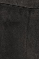 Plus Size Black Faux Suede Stretch High Waisted Leggings | Yours Clothing 6