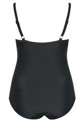 YOURS Plus Size Black & White Contrast Super Sculpt Swimsuit | Yours Clothing 9