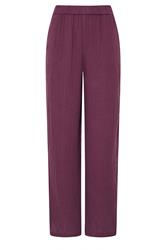 LTS Tall Dark Red Cotton Cheescloth Wide Leg Trousers