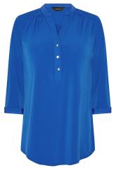 M&Co Blue Half Placket Blouse | M&Co 6