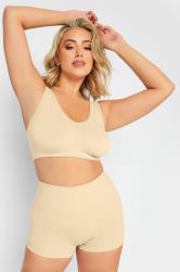 YOURS Plus Size Nude Seamless Non-Padded Non-Wired Bralette | Yours Clothing 1