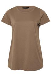 YOURS Curve Mocha Brown Core T-Shirt