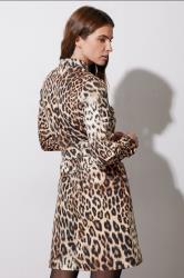 STAR Beige Brown Denim Leopard Print Dress | StarByJM 5