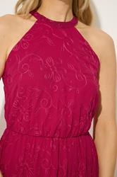 LTS Tall Women's Berry Red Embroidered Halterneck Maxi Dress | Long Tall Sally 4
