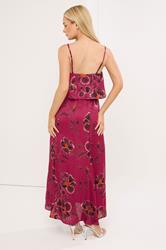 STAR Red Floral Satin Maxi Dress | StarByJM 2