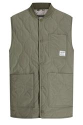 JACK & JONES Big & Tall Olive Green Liner Vest | BadRhino 2