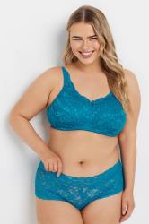 YOURS Plus Size Turquoise Green Lace Bra | Yours Clothing 3