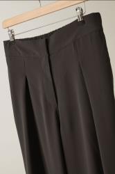 EVANS Plus Size Chocolate Brown Wide Leg Tailored Trousers | Evans 6