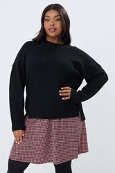 YOURS Plus Size Red Check Mini Skirt | Yours Clothing 3