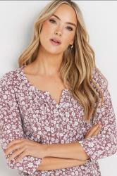 LTS Tall 2 PACK Blush Pink & Blue Cotton Henley Tops | Long Tall Sally 7