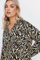 YOURS Plus Size Black Zebra Print Shirt | Yours Clothing 4