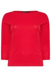 M&Co Red Cotton Top