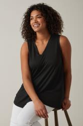 EVANS Plus Size Black Modal Rich Vest Top | Evans 3
