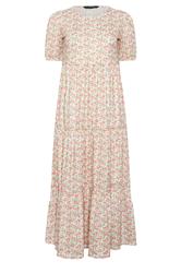 PixieGirl Pink Ditsy Tiered Maxi Dress | PixieGirl 5