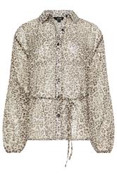 LTS Tall Women's Natural Brown Leopard Chiffon Shirt | Long Tall Sally 5