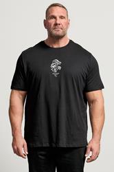 JACK & JONES Big & Tall Black Graphic T-Shirt | BadRhino 3