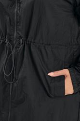 YOURS Plus Size Black Lightweight Longline Parka Jacket | Yours Clothing 4