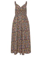 PixieGirl Petite Women's Black Ditsy Floral Maxi Dress | PixieGirl 5