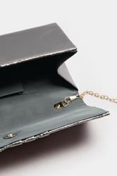 Silver Faux Leather Metallic Clutch Bag | Yours Clothing 5