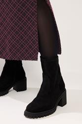 YOURS Plus Size Burgundy Red Check Print Textured Tube Skirt | Yours Clothing 4