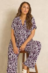 EVANS Plus Size Set Berry Red Ikat Print | Evans 1