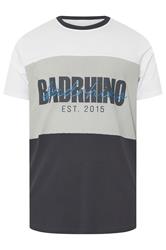 BadRhino Big & Tall Grey Cut & Sew Scripted T-Shirt