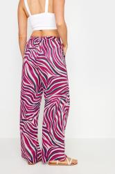 LTS Tall Women's Purple Zebra Print Wide Leg Trousers | Long Tall Sally 4