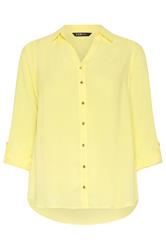 YOURS Curve Yellow Button Through Blouse