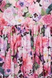 PixieGirl Black Floral Border Bardot Dress | PixieGirl 6