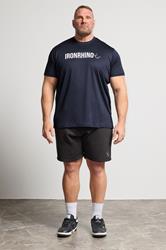 IronRhino Big & Tall Navy Blue Branded Performance T-Shirt | BadRhino 1