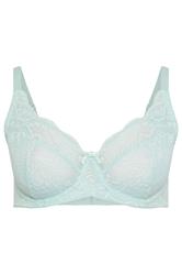 YOURSET 2 PACK Plus Size Mint Green & White Swirl Lace Bras | Yours Clothing 9