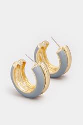Gold Tone Double Hoop Earrings | Yours Clothing 2