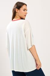 YOURS Plus Size Ivory White 'Chile Jalapeno' Relaxed T-Shirt | Yours Clothing 2