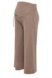BUMP IT UP MATERNITY Curve Brown Wide Leg Joggers